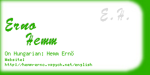 erno hemm business card