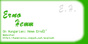 erno hemm business card